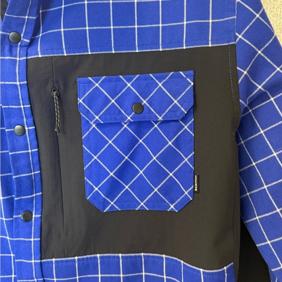 Burton Mens Size Large Brighton Performance Flannel Water Resistant Stretchy - Picture 2 of 10